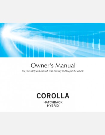 toyota corolla hybrid hatchback 2021-2022 owners manual